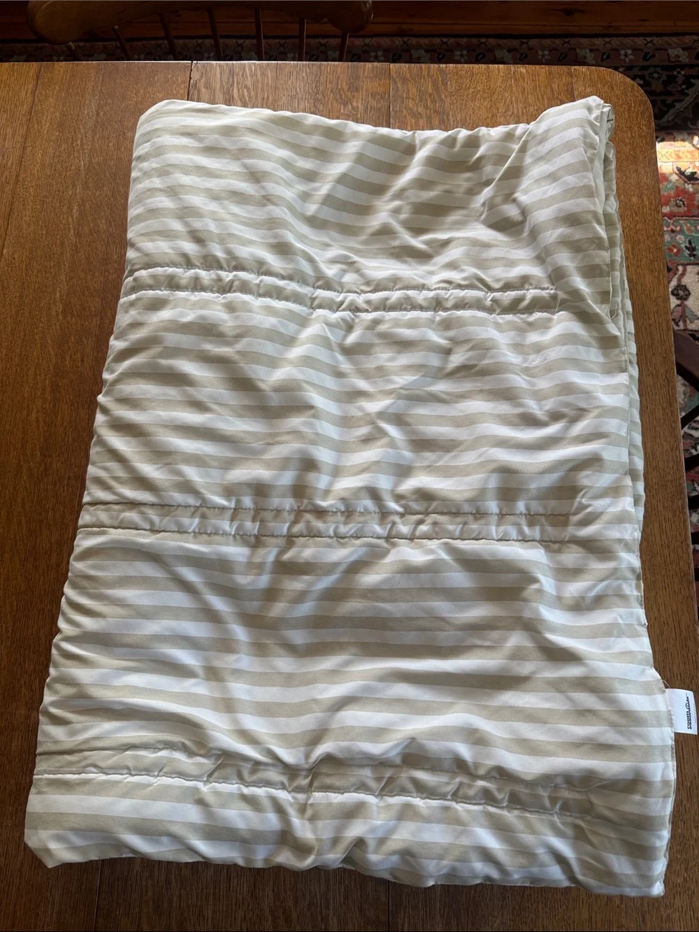 Room Essentials Cream and White Striped Comforter Set